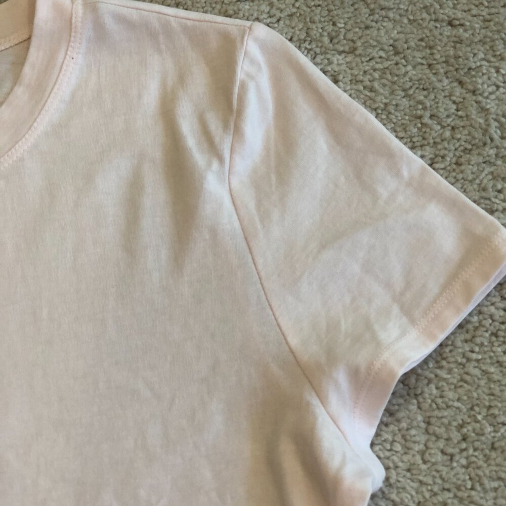 INC Essentials Pale Pink Round Neck Short-Sleeve Top Tee Blouse - Picture 2 of 8
